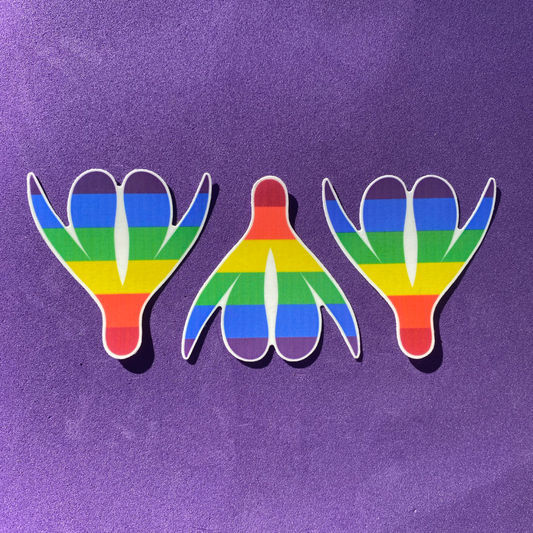 Large Rainbow Tattoos - Set of 3
