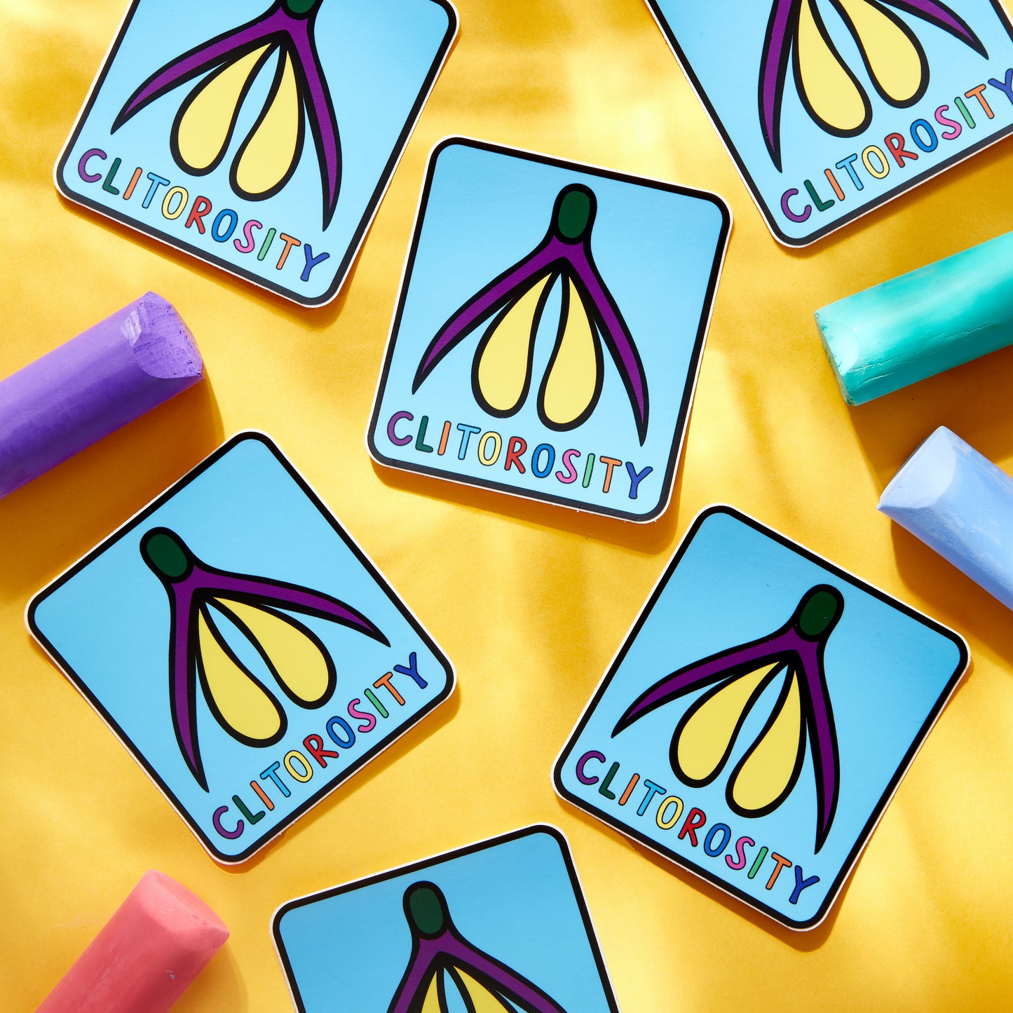 Blue Stickers - Set of 3