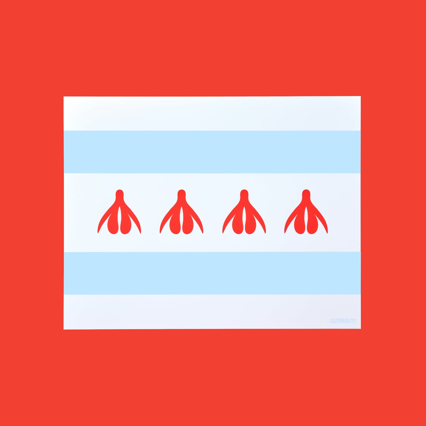 Clitorosity Chicago Flag Print