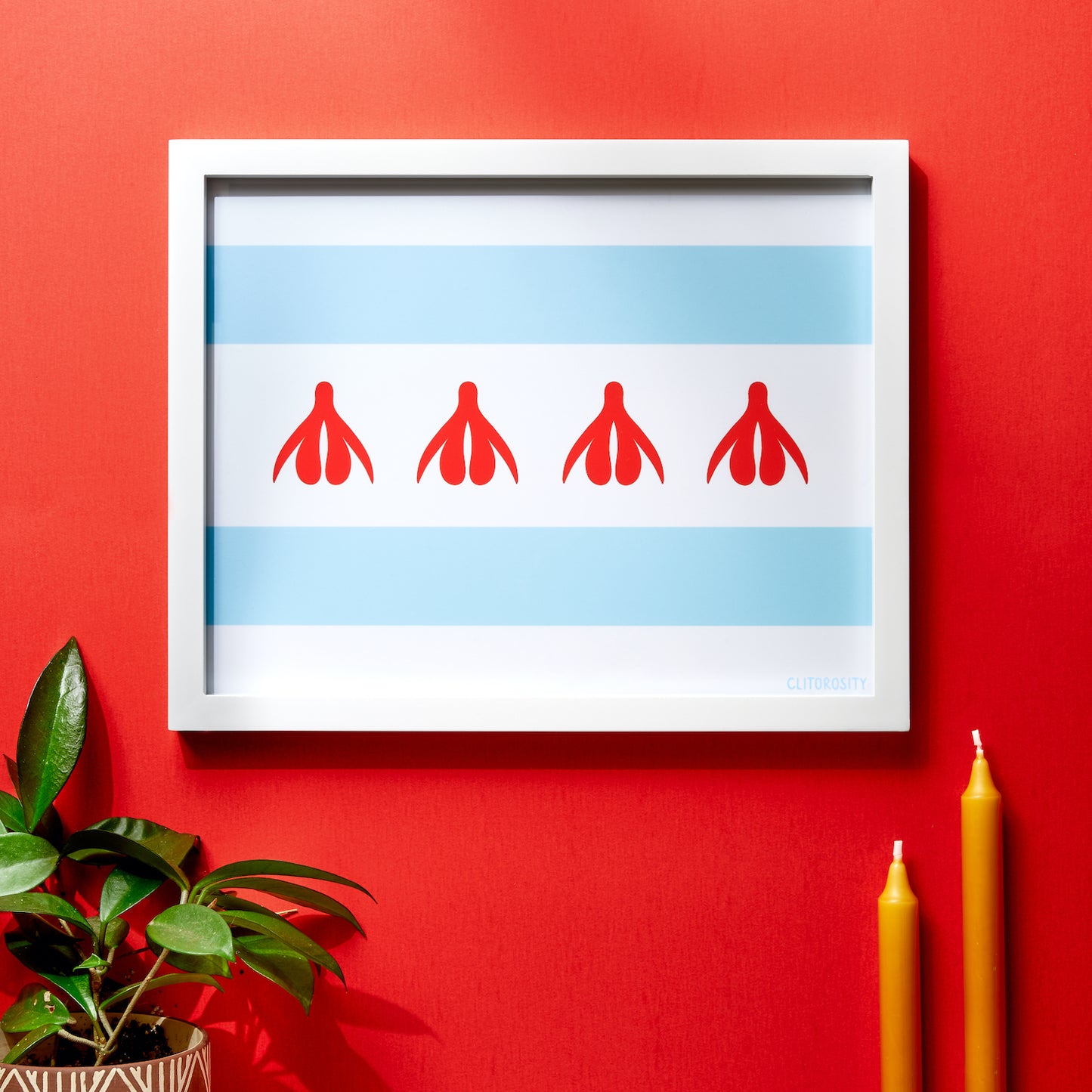 Clitorosity Chicago Flag Print